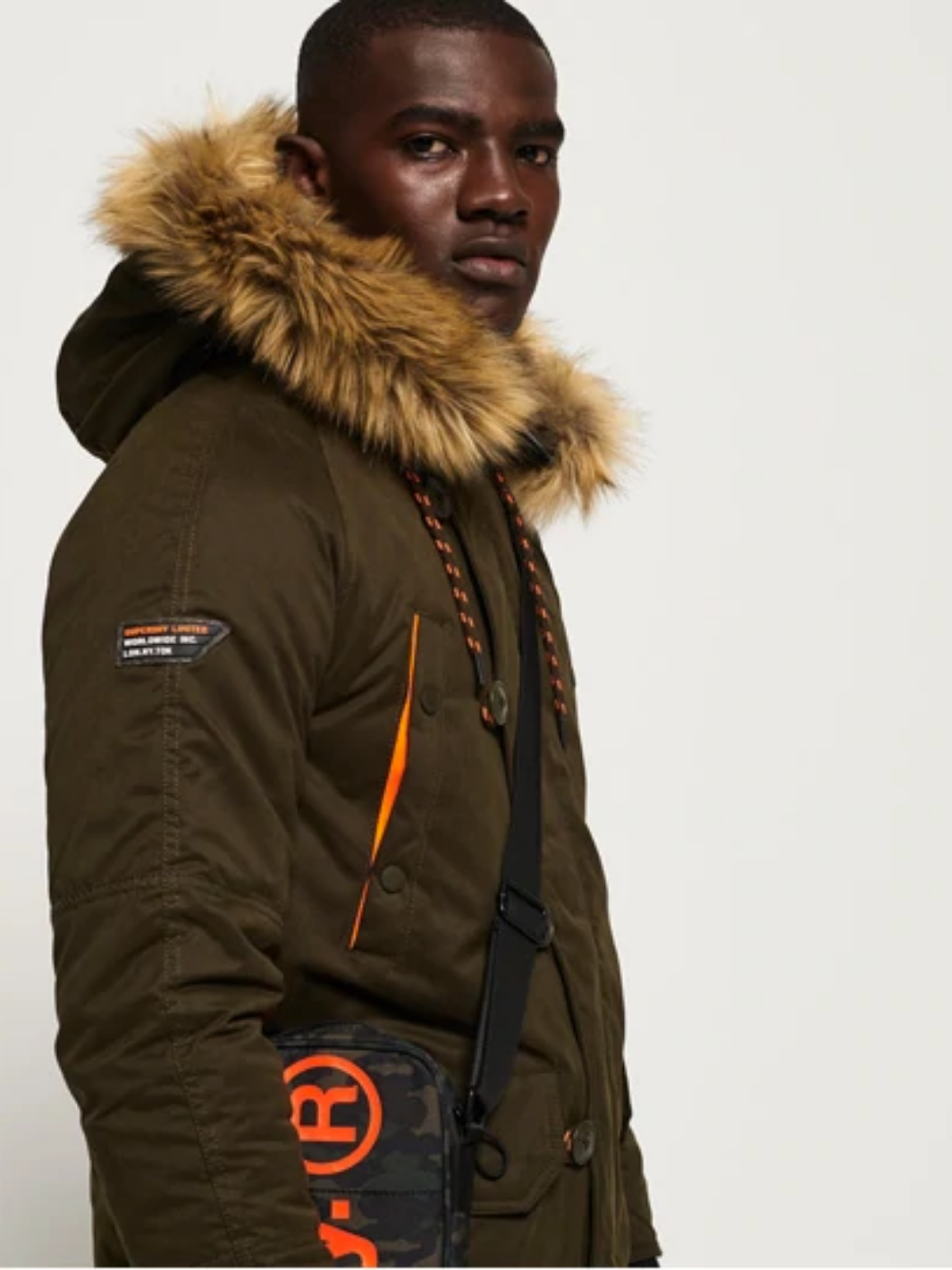 Army Green Superdry SDX Parka Jacka för män