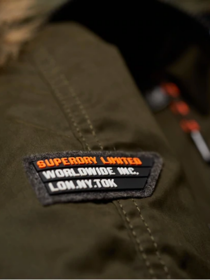 Army Green Superdry SDX Parka Jacka för män