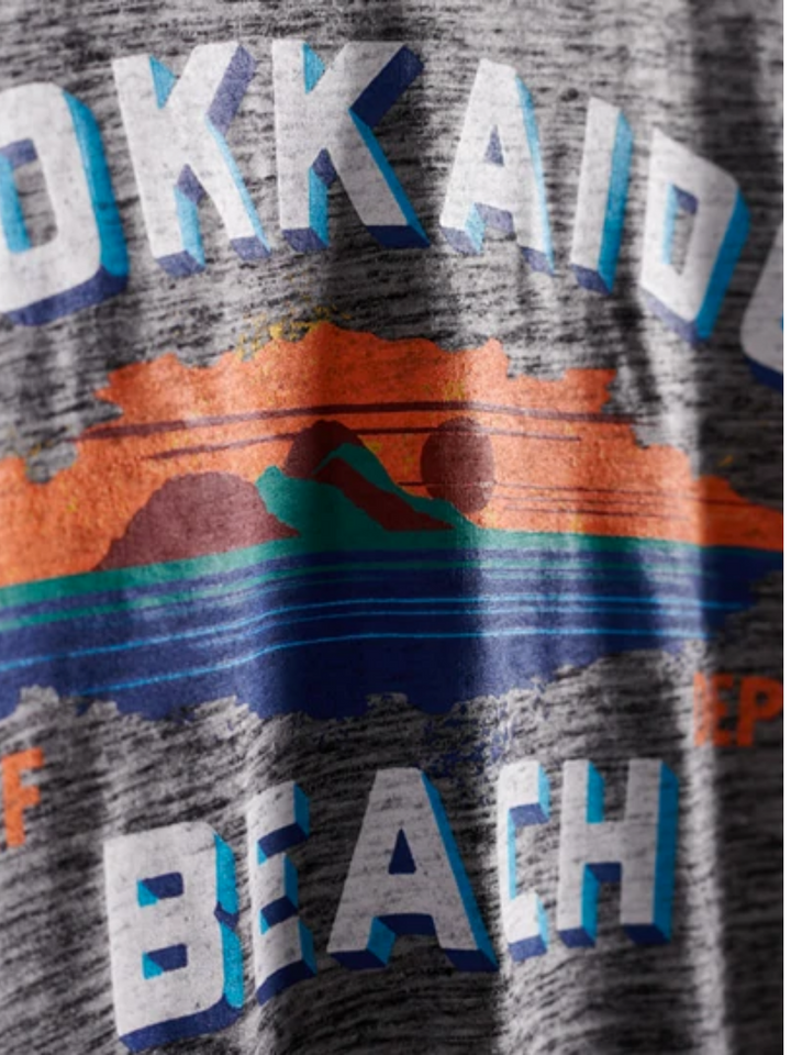 Grå Superdry Breakers T-shirt för män
