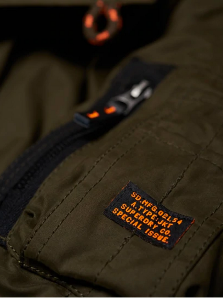 Army Green Superdry SDX Parka Jacka för män