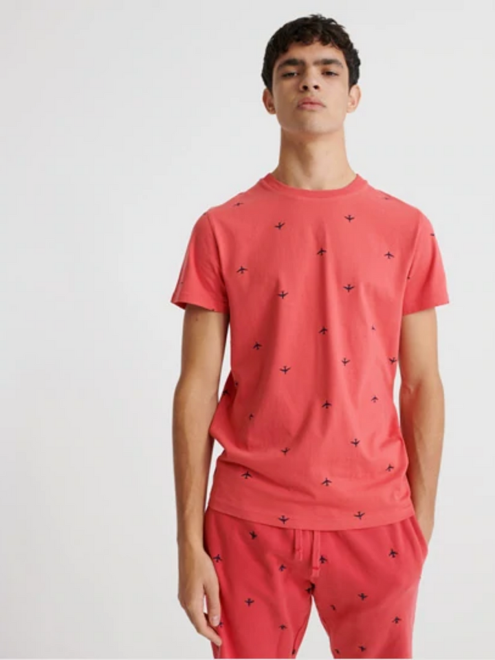 Korallröd Superdry Aop T-shirt för män