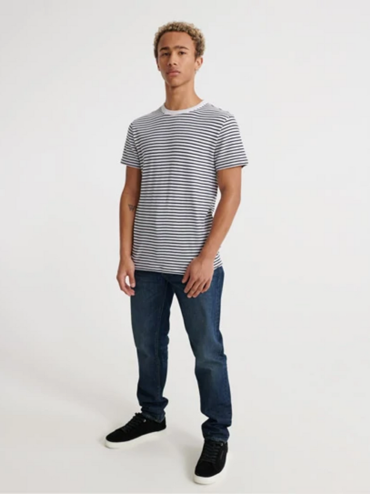 Mörkblå Superdry Conor Taper Jeans för män