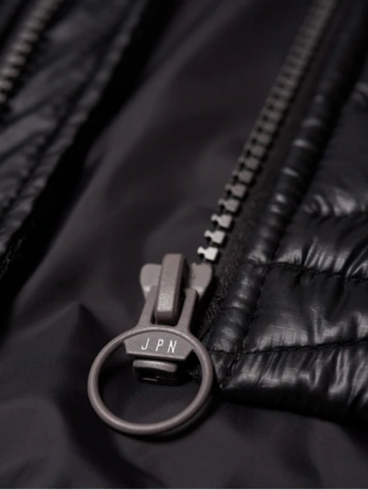 Svart Superdry Storm Hybrid jacka med stickade ärmar