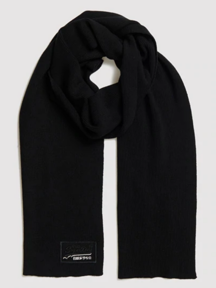 Svart klassisk Superdry Scarf