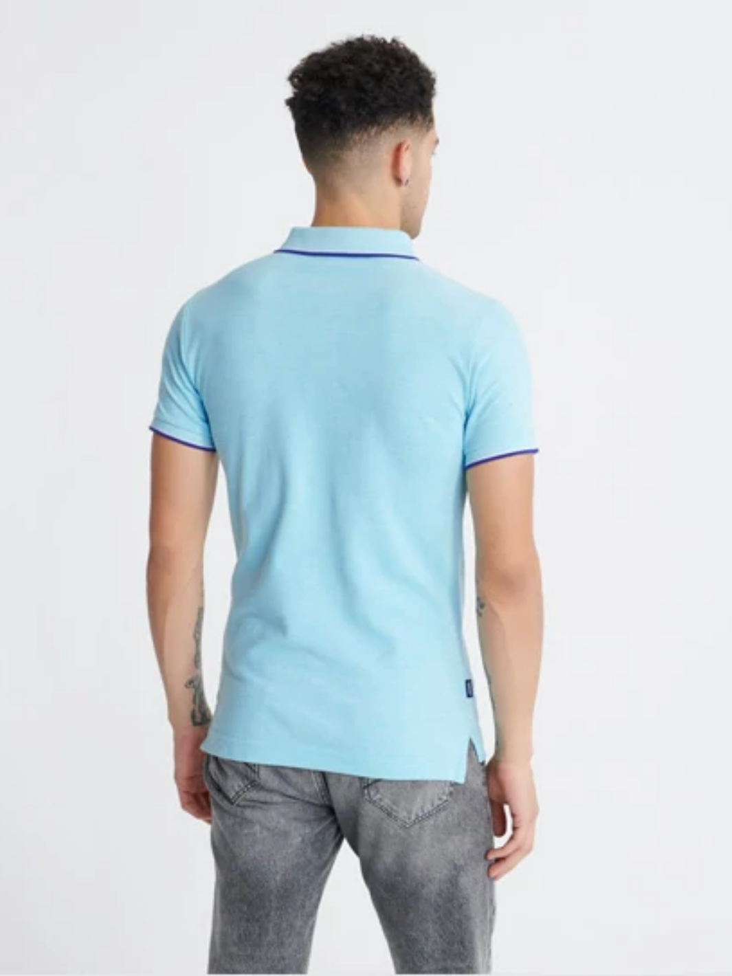 Turkos Superdry Pique Polo för män