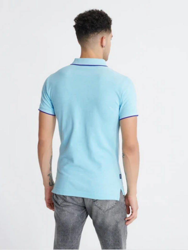 Turkos Superdry Pique Polo för män