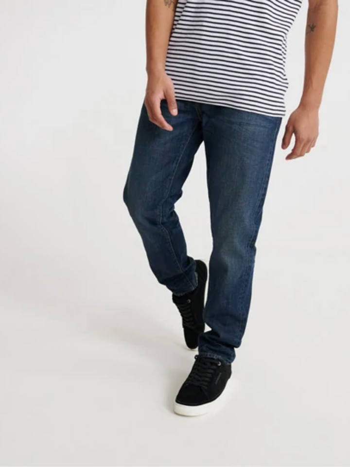 Mörkblå Superdry Conor Taper Jeans för män