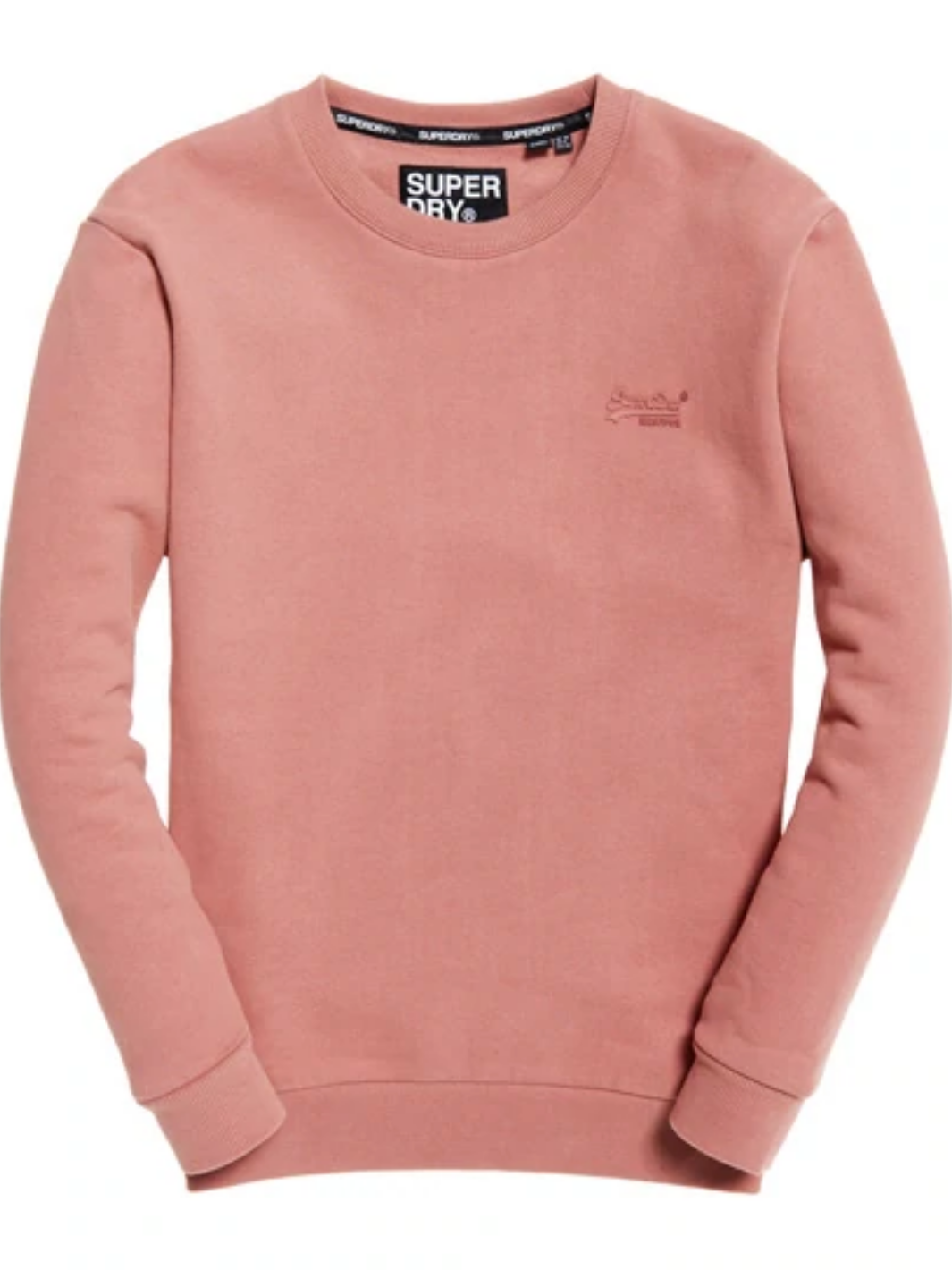 Rosa Superdry sweatshirt med rund hals för kvinnor