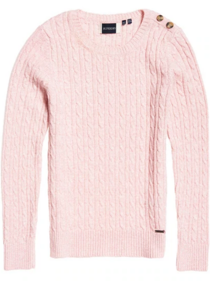 Rosa Superdry kabelsticka för kvinnor