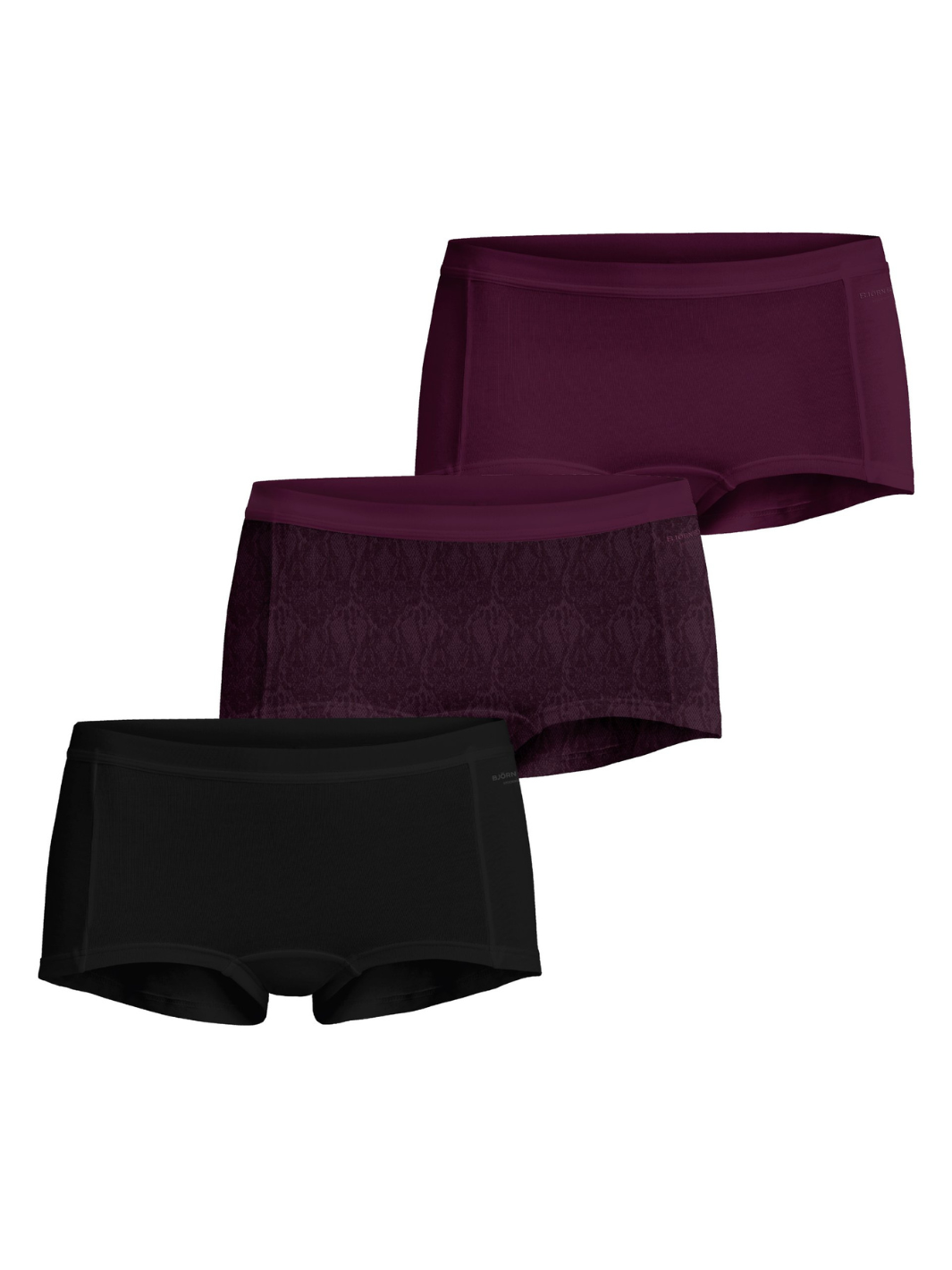 3-pack Björn Borg Core Mini Shorts Bordeaux