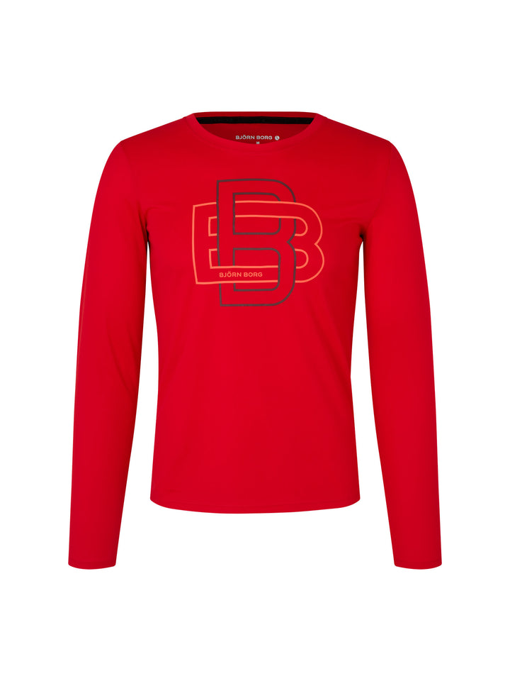 Röd långärmad Björn Borg Performance T-shirt