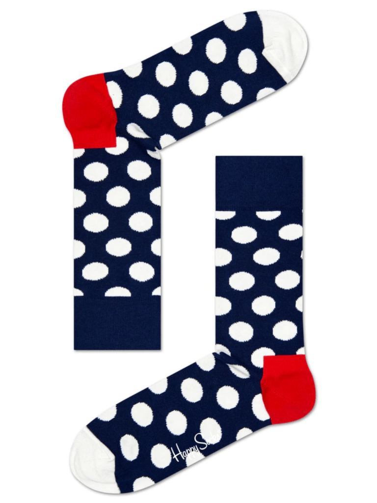 4 - Pack Prikket Happy Socks Gaveæske Til Ham 41 - 46 Happy Socks