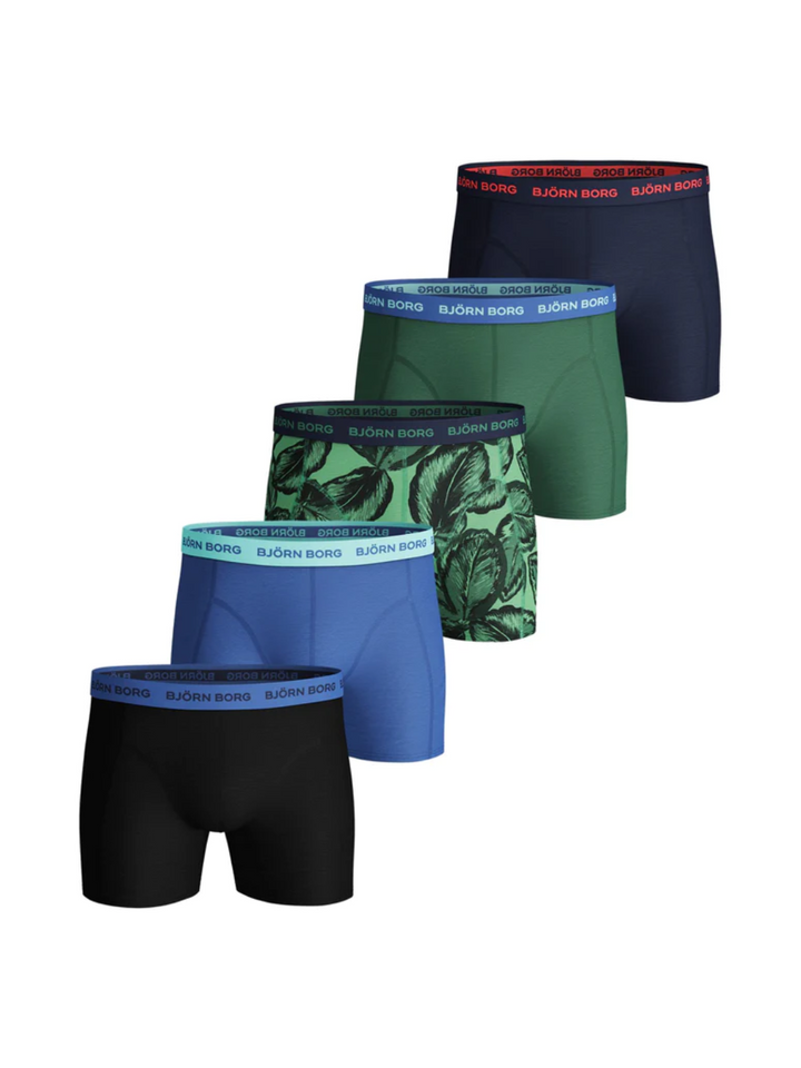 5-Pack Björn Borg Leafy Boxer Shorts