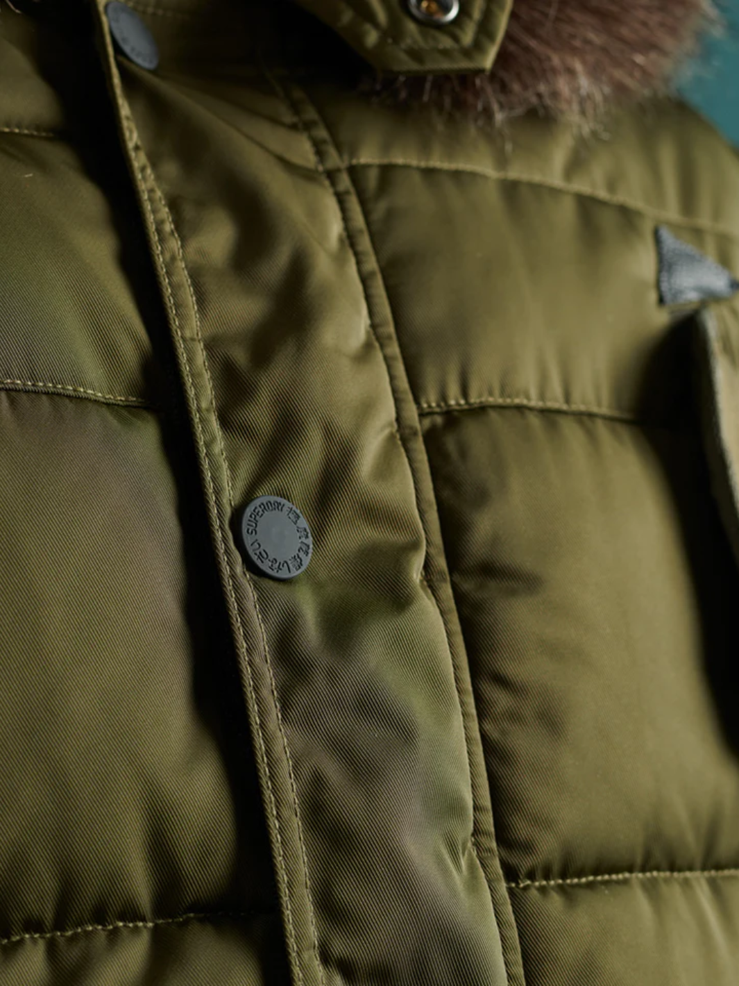 Armégrön Superdry Parka Vinterjacka för män