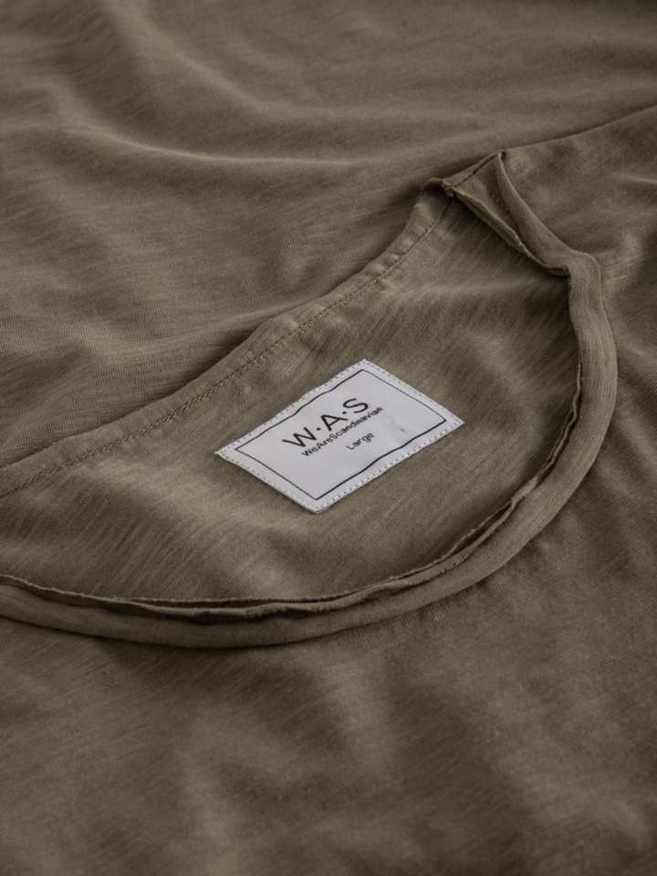 Armégrön WAS Vegas T-shirt i Raw Look