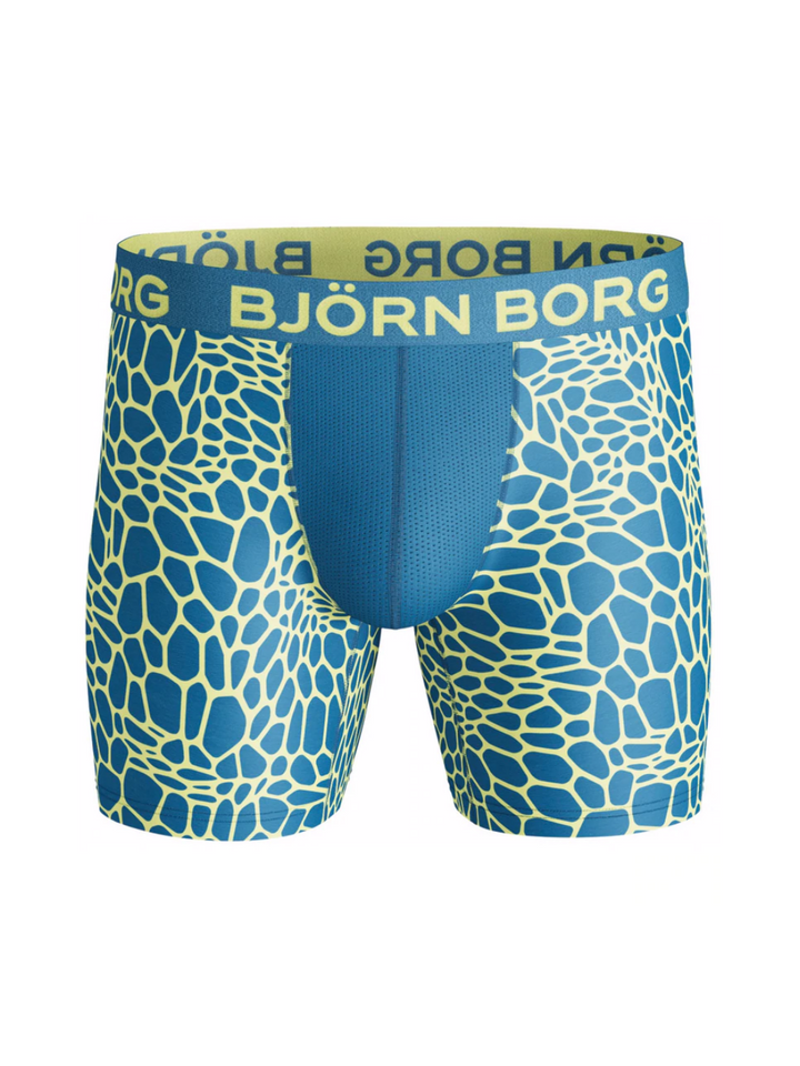Mönstrad Petrol Björn Borg Performance Boxershorts