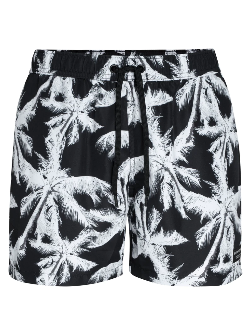 Sorte Björn Borg Badeshorts Med Hvide Palmer