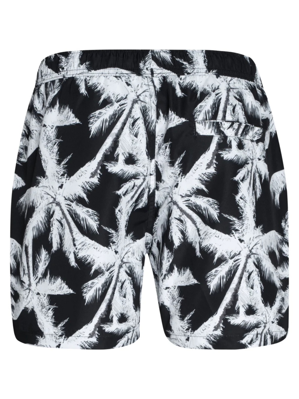 Sorte Björn Borg Badeshorts Med Hvide Palmer