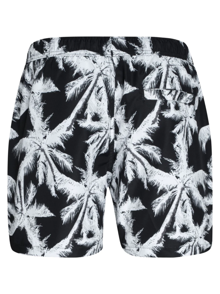 Sorte Björn Borg Badeshorts Med Hvide Palmer