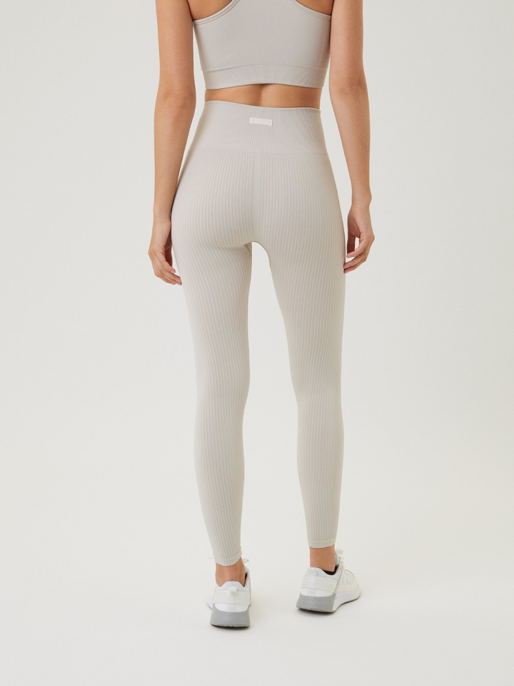 Beige Björn Borg High Waist Rib Tights