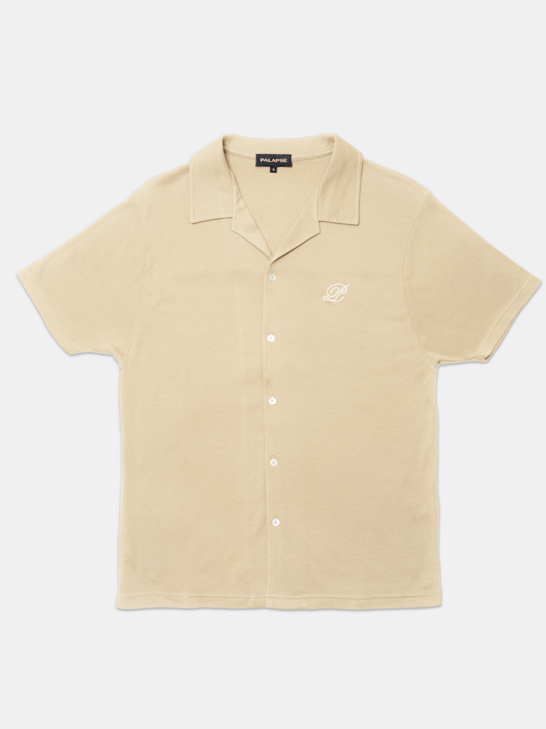 Beige Palapse Camp Collar herrskjorta