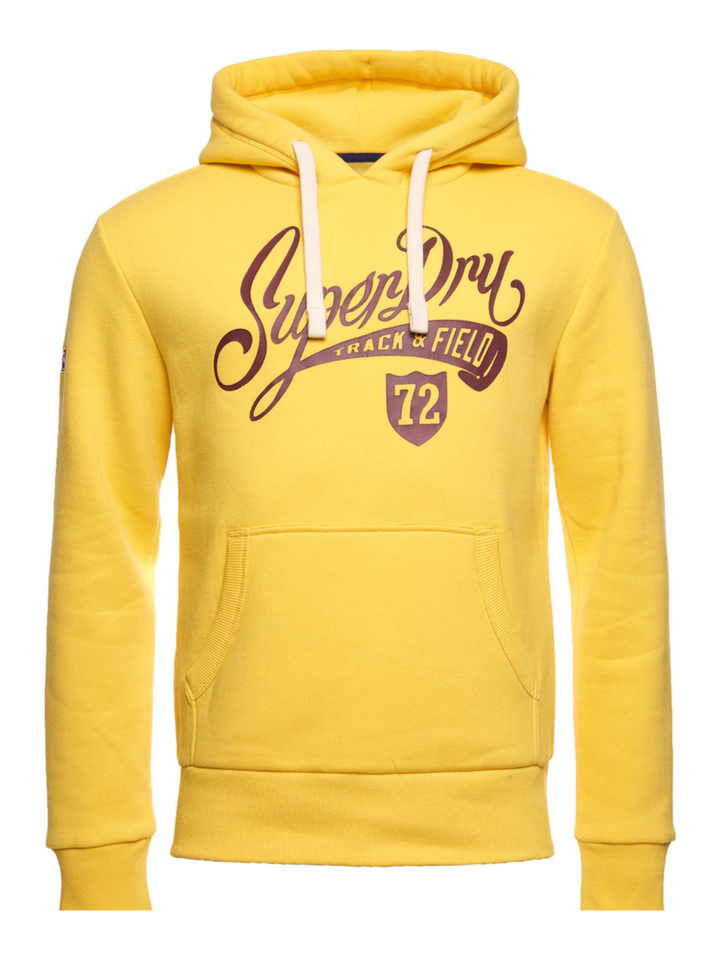 Gul Superdry Collegiate Graphic Luvtröja för män