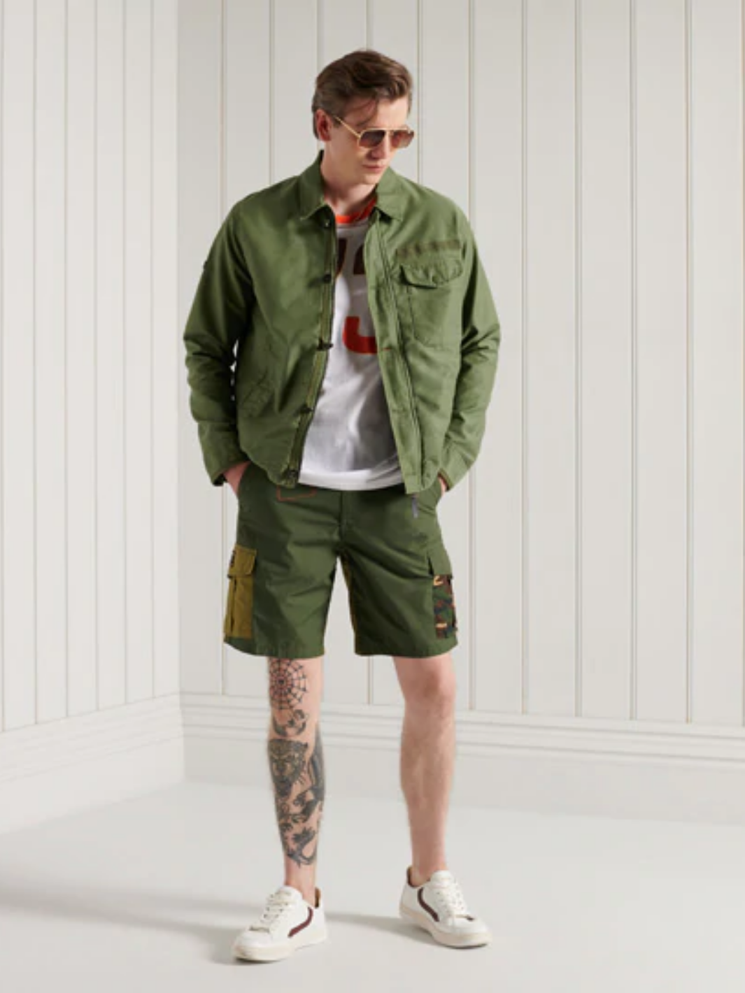 Armégrön Superdry herrjacka