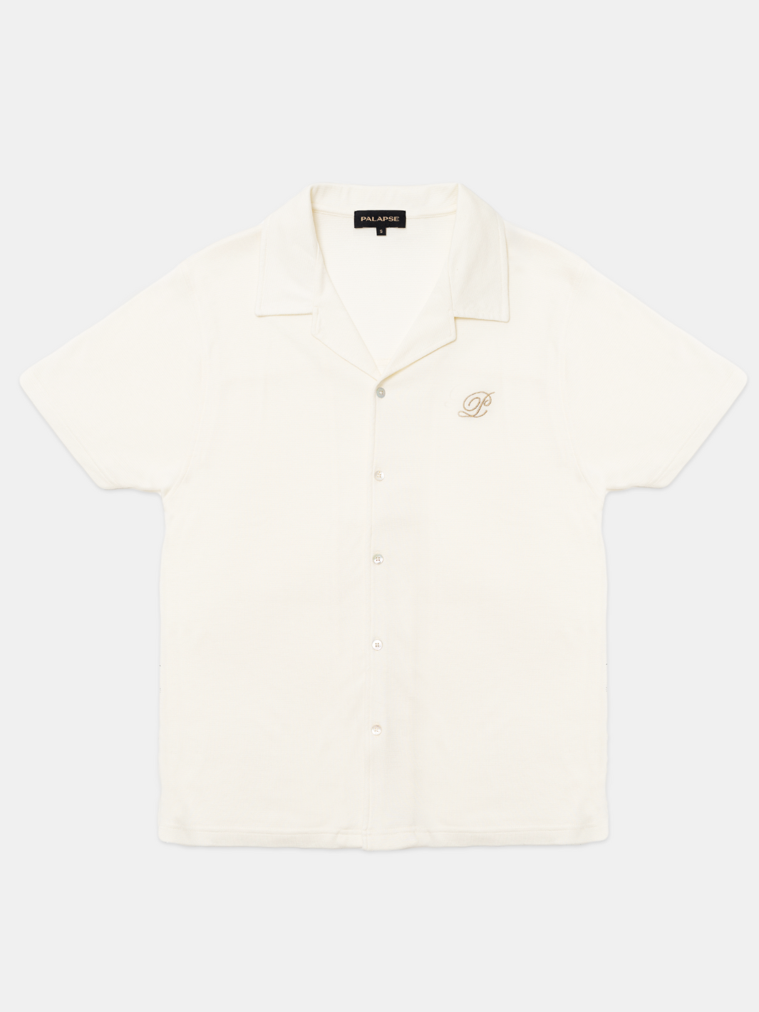 Krämfärgad Palapse Camp Collar herrskjorta