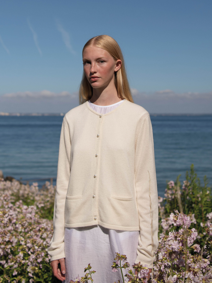 Cream Moonbeam Vilja Cashmere Cardigan