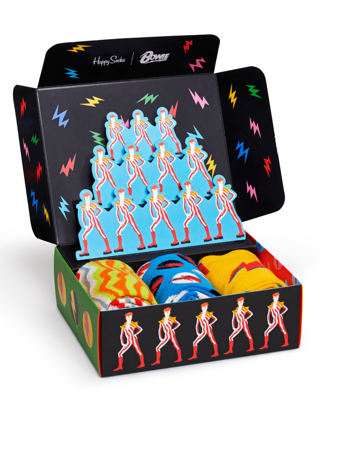 David Bowie 3-pack Happy Socks presentask för honom och henne