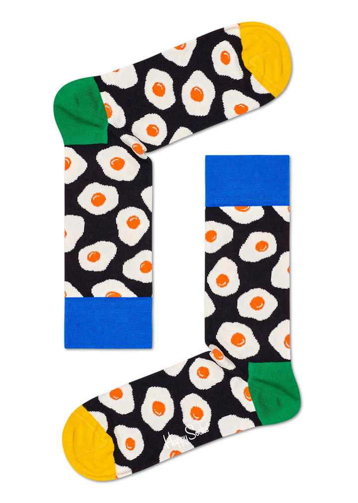 Svarta Happy Socks med speglade ägg för honom