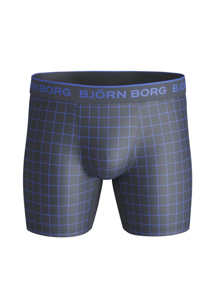 Blårutiga Björn Borg Performance Boxershorts