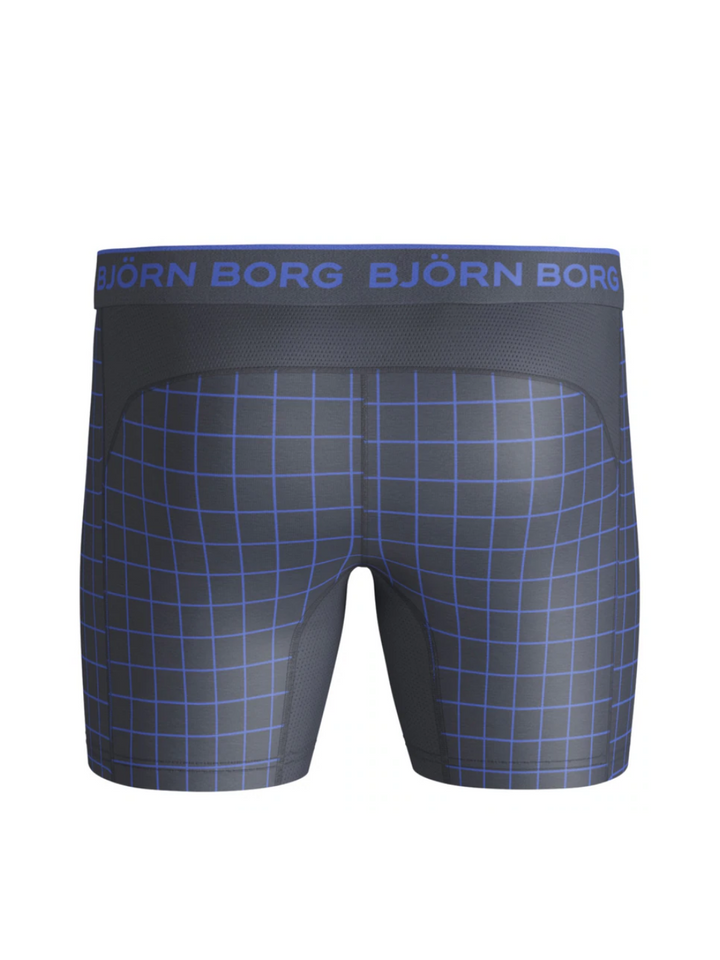 Blårutiga Björn Borg Performance Boxershorts