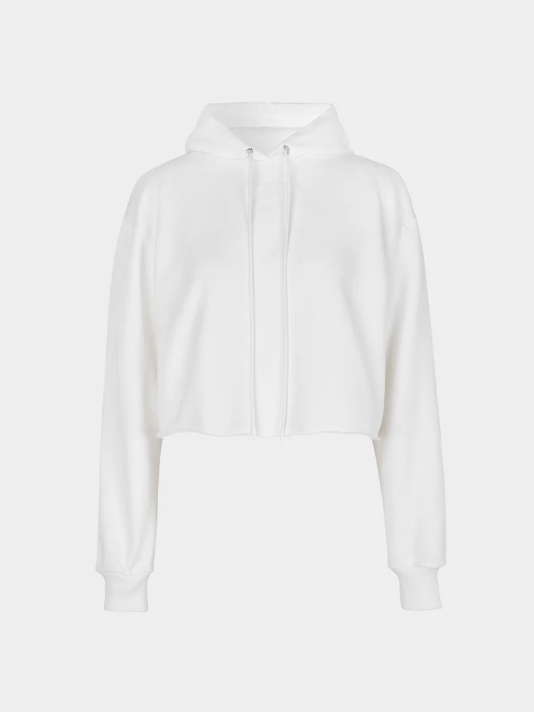 Off-white kort SOS-huvtröja dam med dragsko