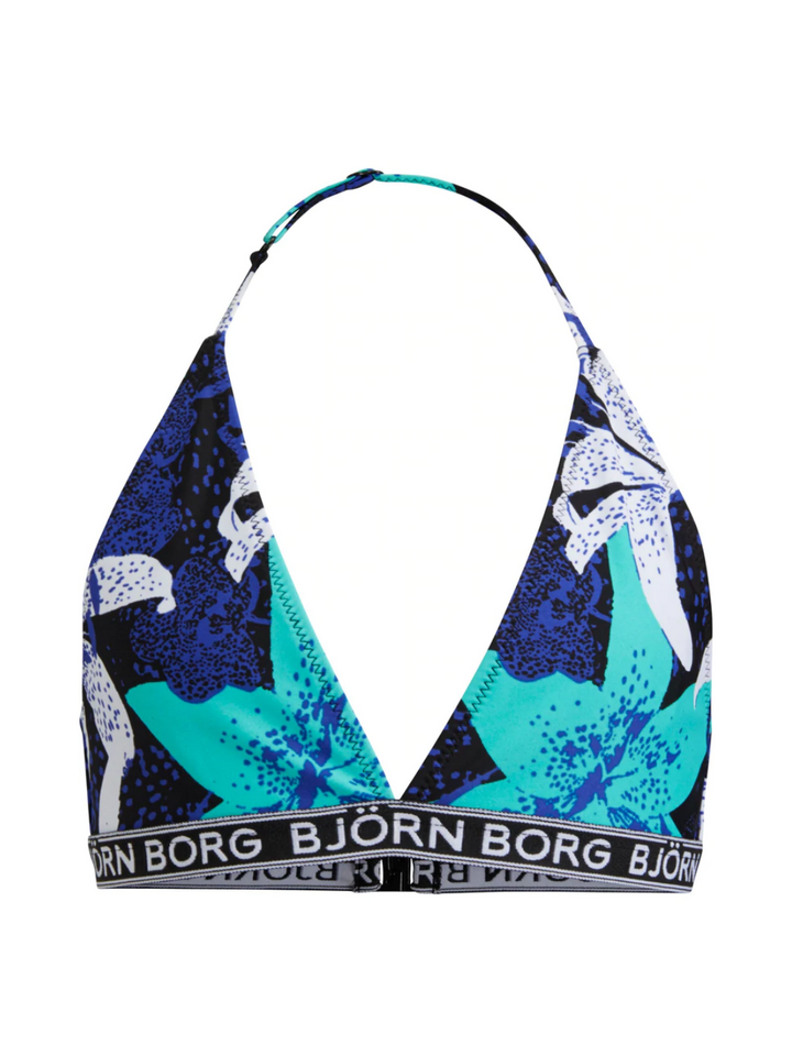 Blå mönstrad Björn Borg flickbaddräkt