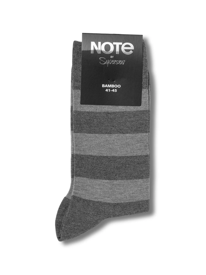 Grårandig Note Bamboo Sock