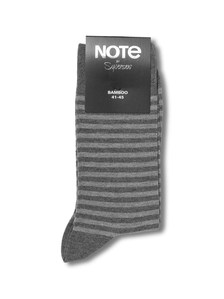 Grårandig Note Bamboo Sock