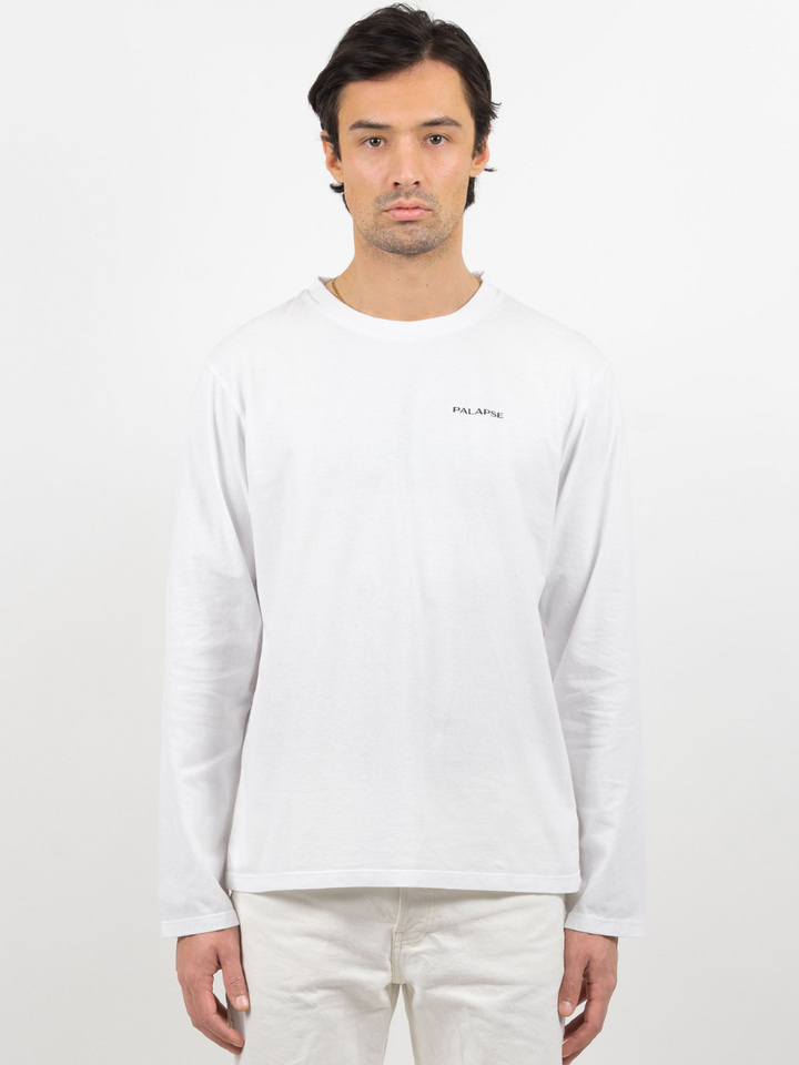 Vit långärmad Palapse T-shirt män i normal passform