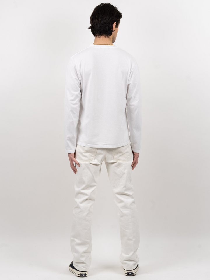 Vit långärmad Palapse T-shirt män i normal passform