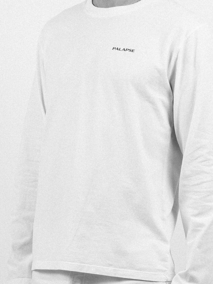 Vit långärmad Palapse T-shirt män i normal passform