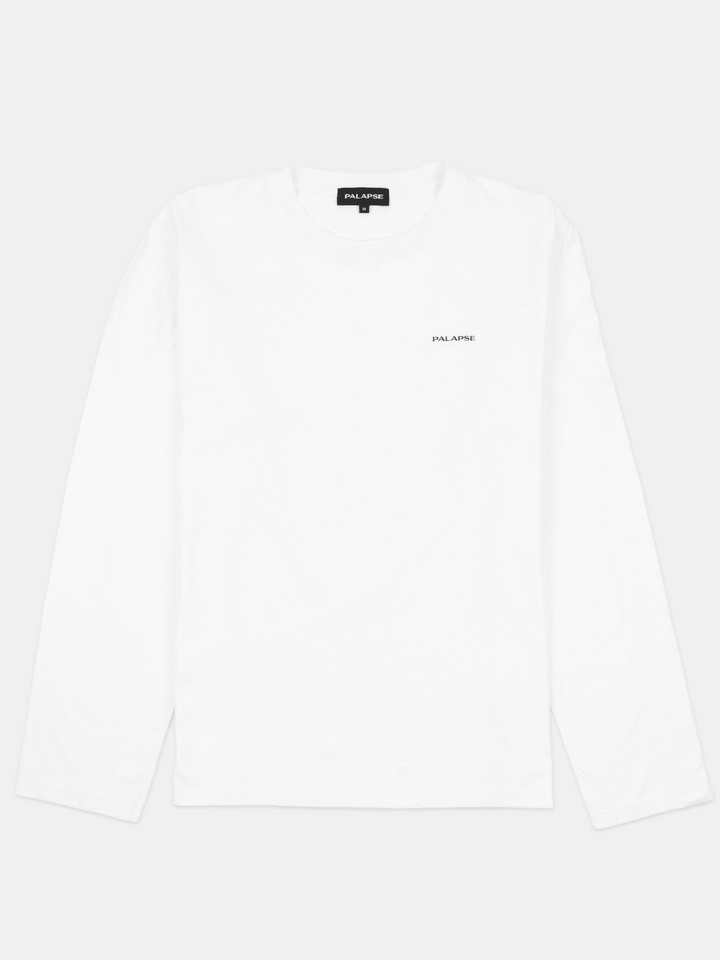 Vit långärmad Palapse T-shirt män i normal passform