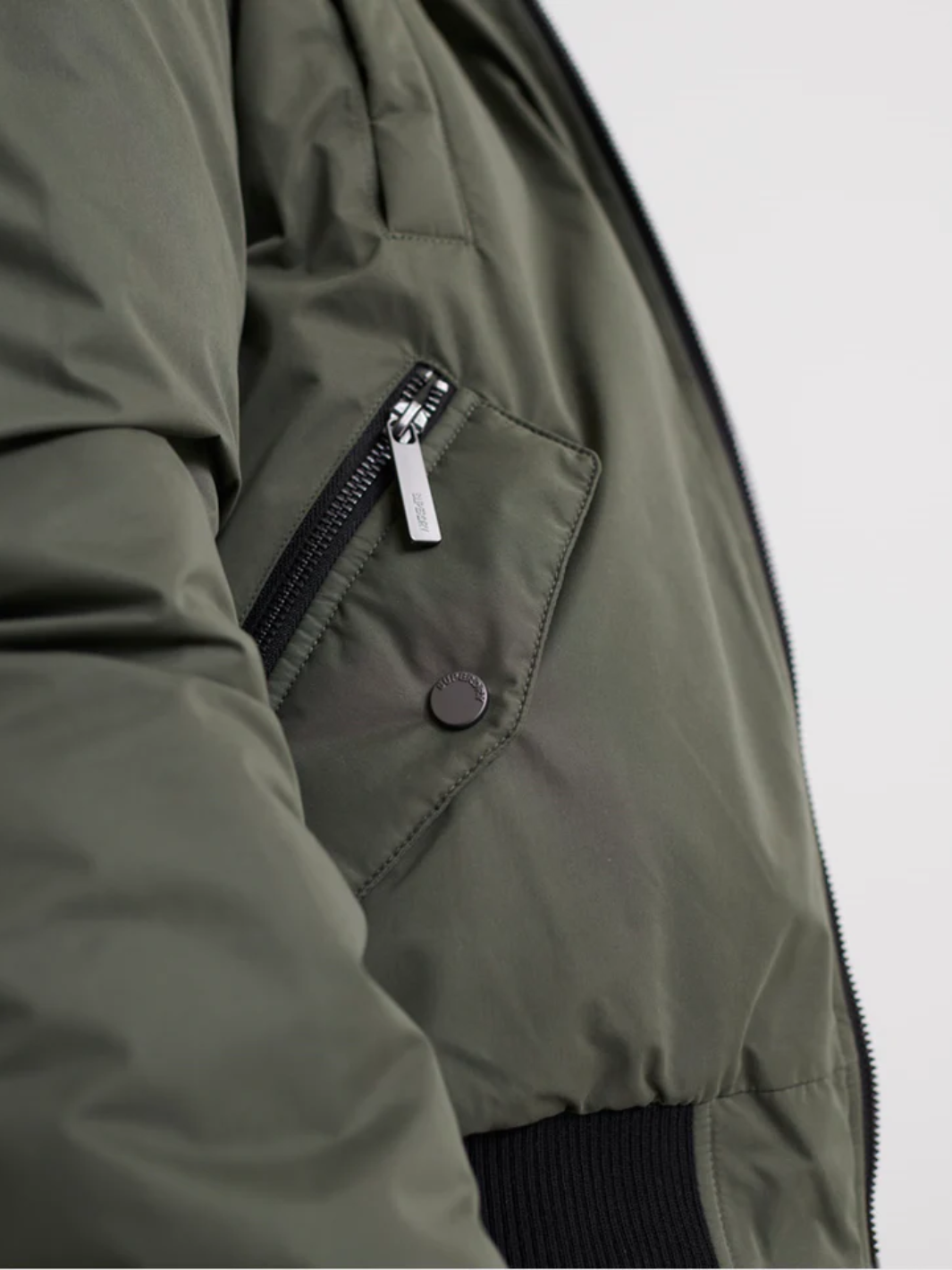 Kort grön Superdry vinterjacka för kvinnor