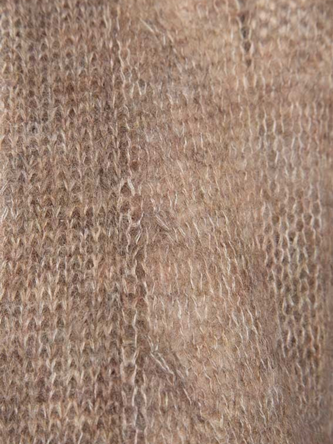 Lång brun Moonbeam Cardigan i Mohair