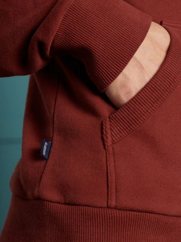 Bordeaux Superdry College Hoodie i begränsad upplaga