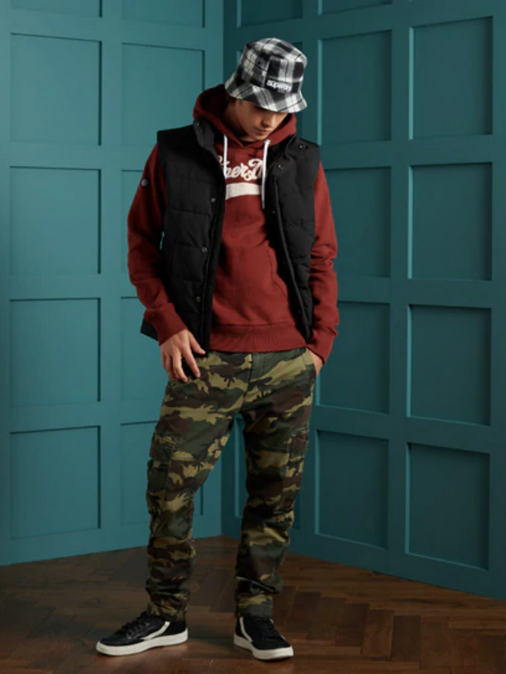 Bordeaux Superdry College Hoodie i begränsad upplaga