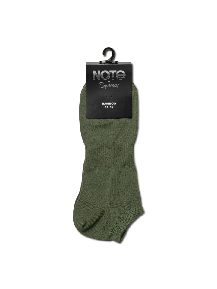 Army Green män Note Bamboo Sneaker Sock