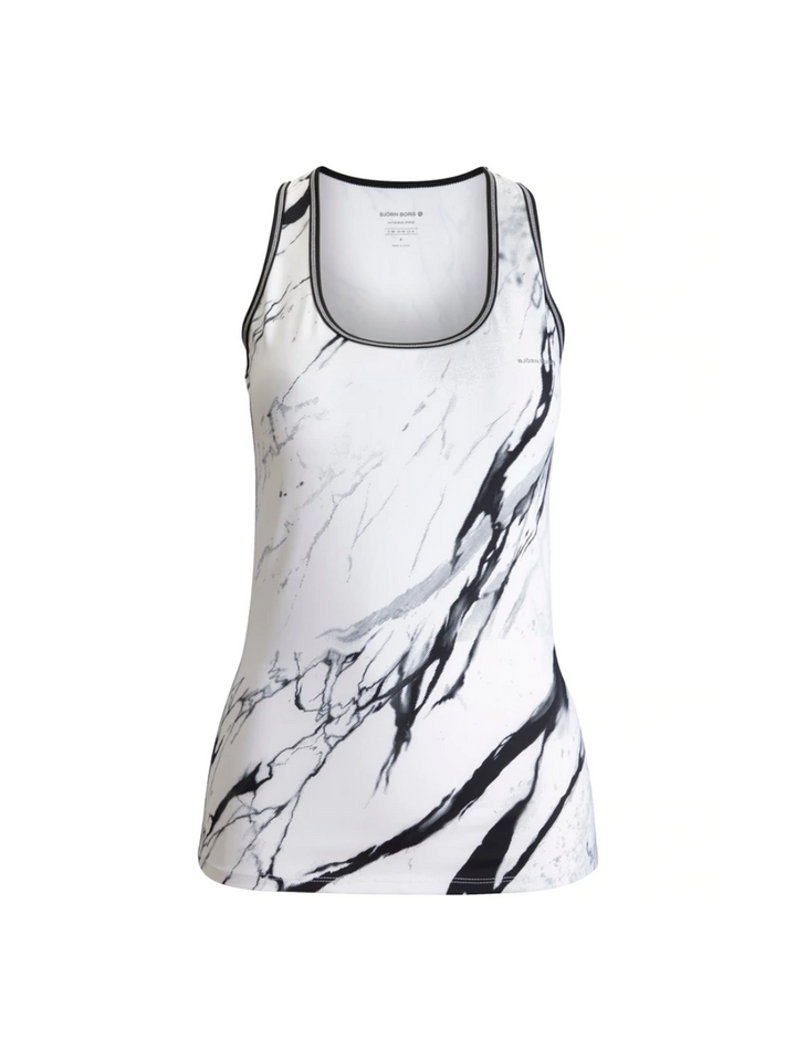 Hvid Björn Borg Pamela Tanktop I Marmor Mønster