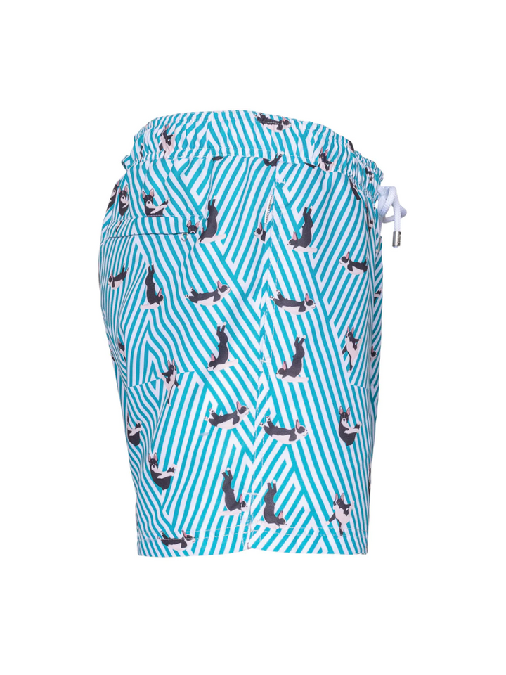 Turkos Panos Emporio Classic Bulldog badshorts för män