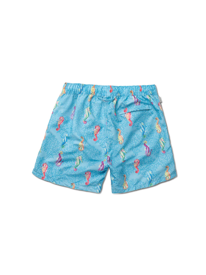 Ljusblå Panos Emporio Classic Seahorse badshorts för män