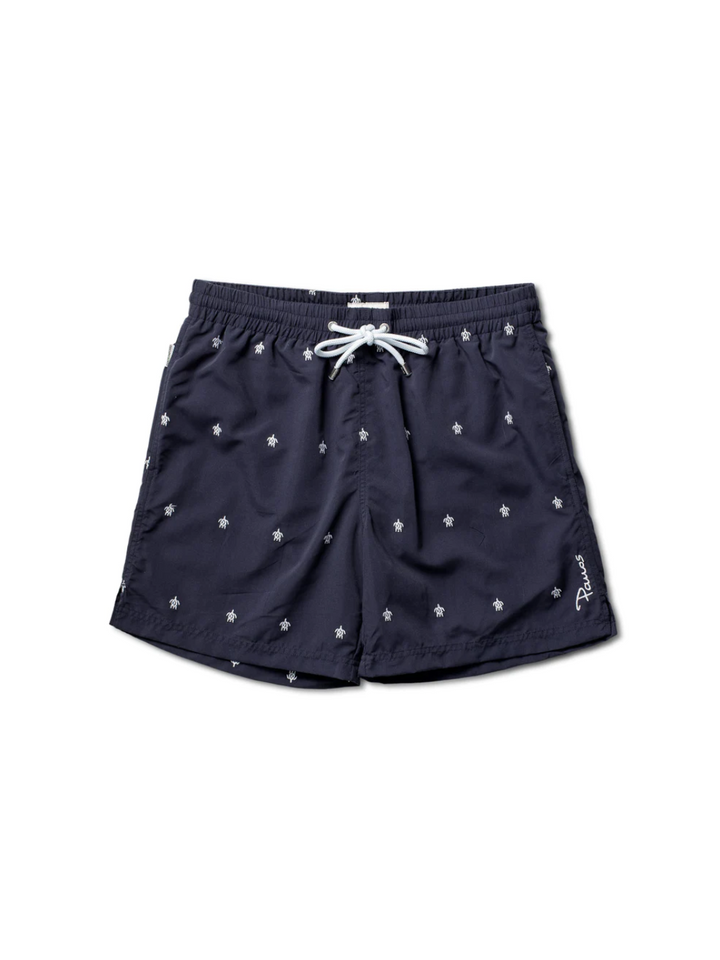 Marinblå Panos Emporio generösa badshorts för män